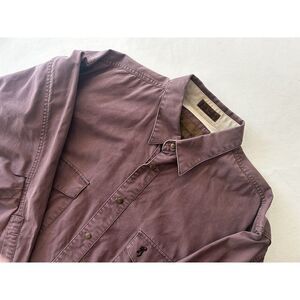 Browning SuperNaturals Shirt Burgundy Snap Mens XL Heavy Cotton Hunting‎ Shirt